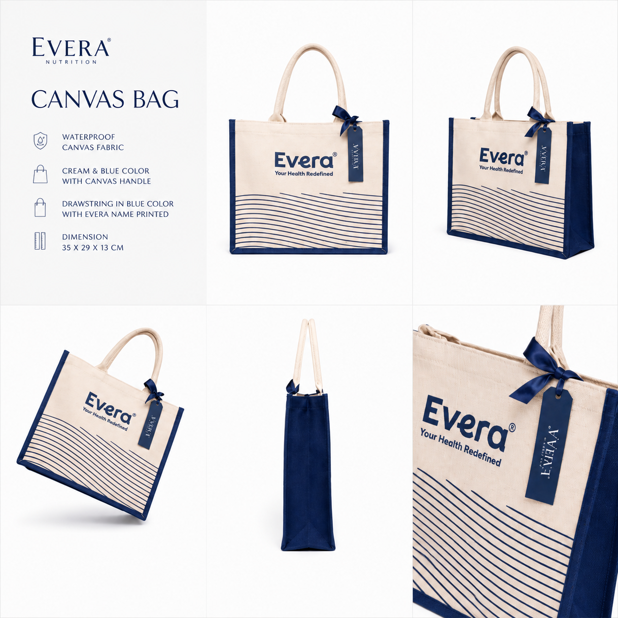 Canvas Shopping Tote Bag