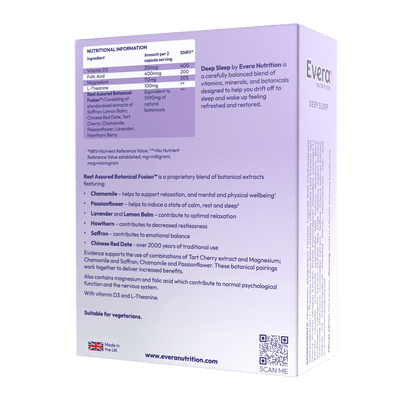 Evera Nutrition Deep Sleep nutritional information