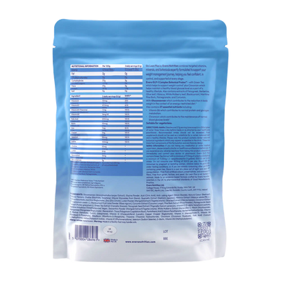 Evera Nutrition Go Lean Plus pack with nutritional information.