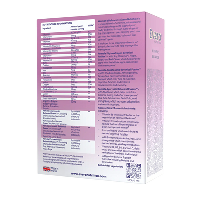 Evera Nutrition Women's Balance nutritional information